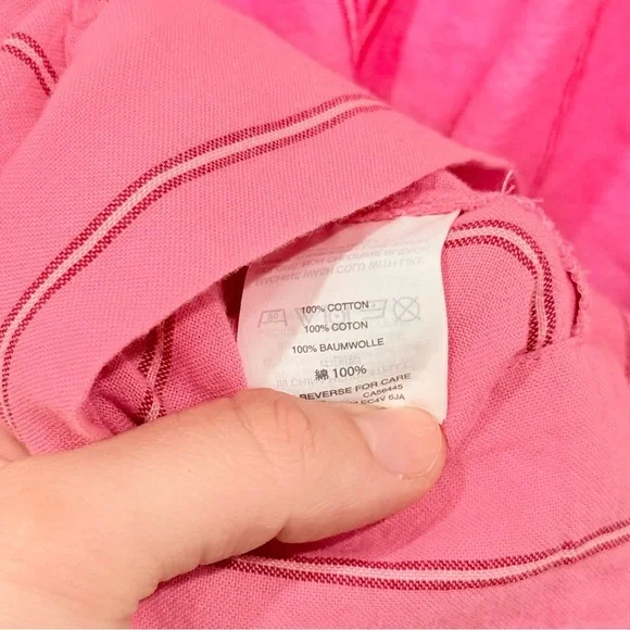 Madewell Wrap Top in Pink Cecilia Stripe Women’s Size Medium - Picture 4 of 4